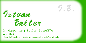 istvan baller business card